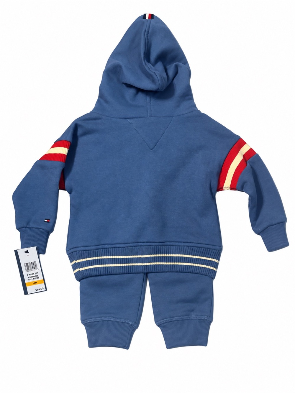 Tommy Hilfiger Navy Blue Hooded Sweatshirt & Joggers Set Size 12 M - Picture 2 of 4